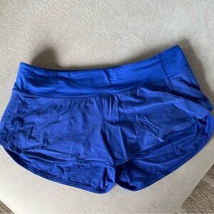 Excellent condition Lululemon Blue Speed Up Shorts, Size 8